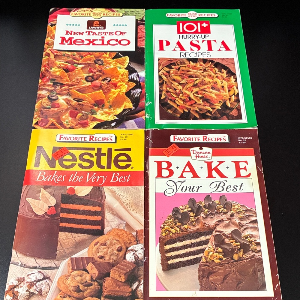Vintage four piece set of Favorite Recipes cookbooks